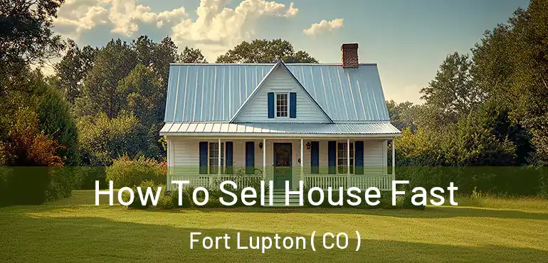  How To Sell House Fast Fort Lupton ( CO )
