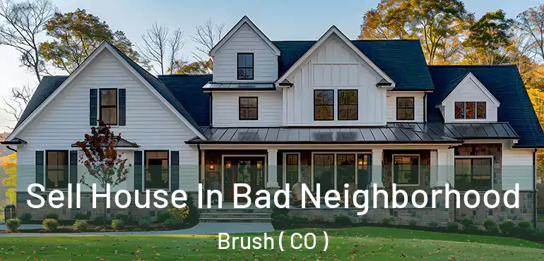  Sell House In Bad Neighborhood Brush ( CO )