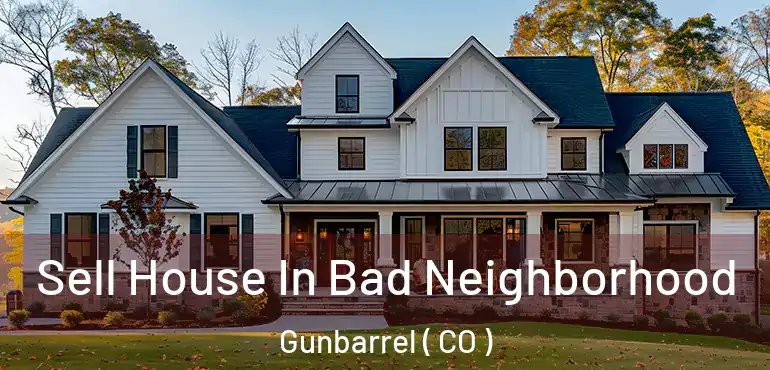  Sell House In Bad Neighborhood Gunbarrel ( CO )