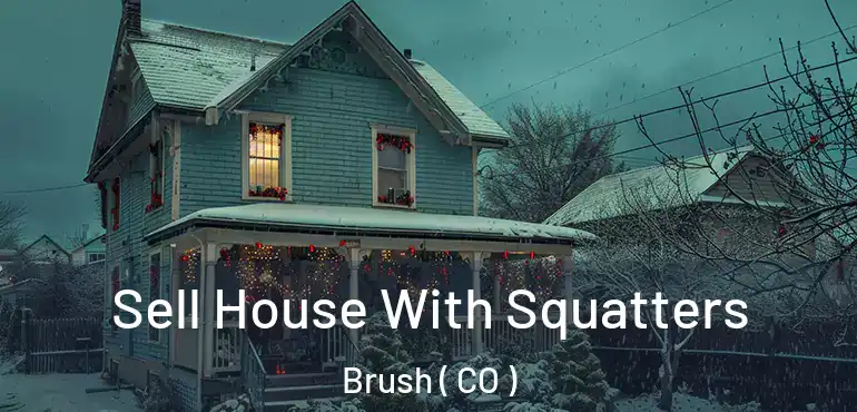  Sell House With Squatters Brush ( CO )