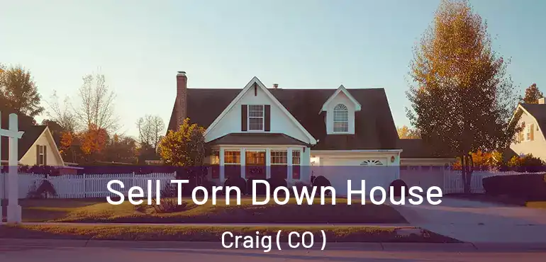  Sell Torn Down House Craig ( CO )