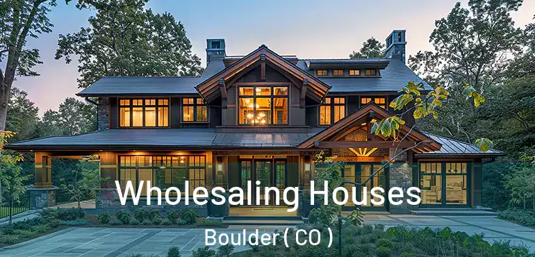  Wholesaling Houses Boulder ( CO )